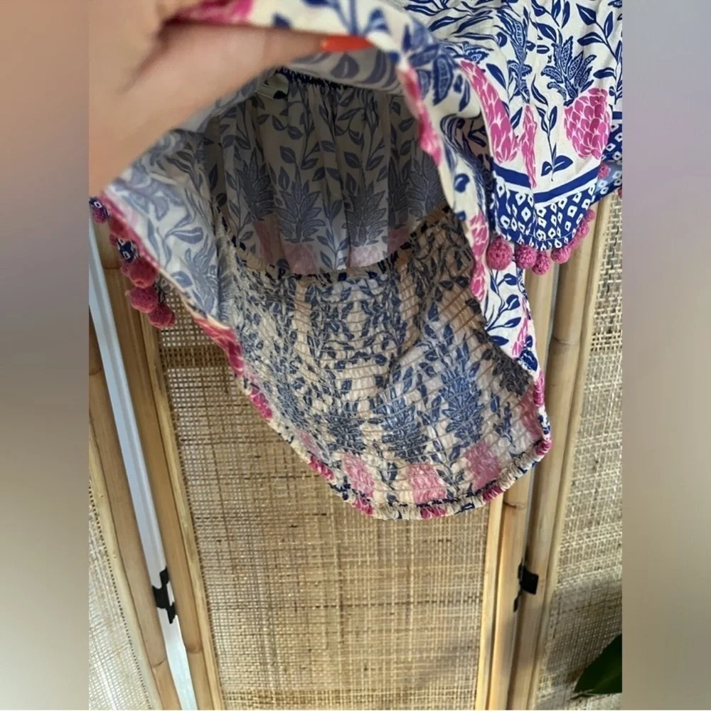 FARM Rio Off The Shoulder Crop Ruffle Blouse - Picture 10 of 11